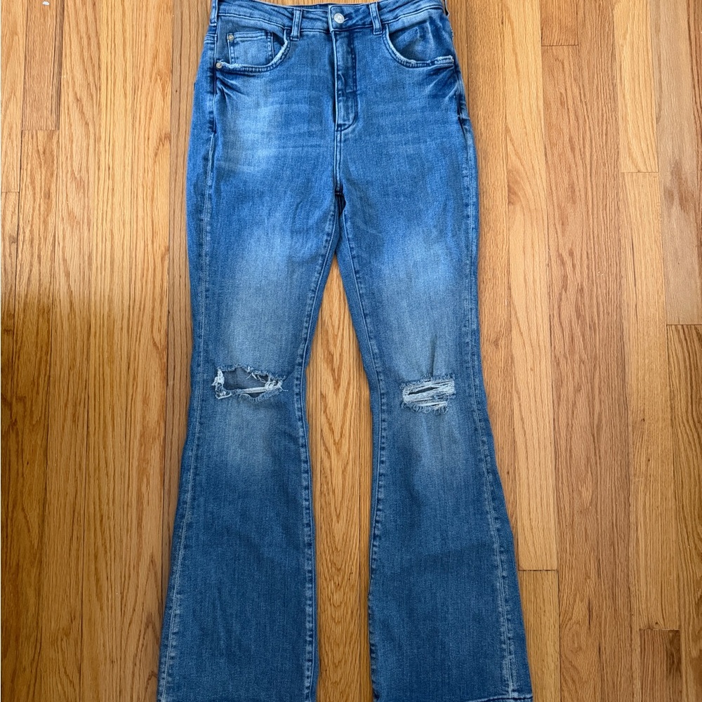 Anthropologie Pilcro The Icon Flare Denim Jeans Women's 29